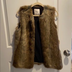 Faux fur vest